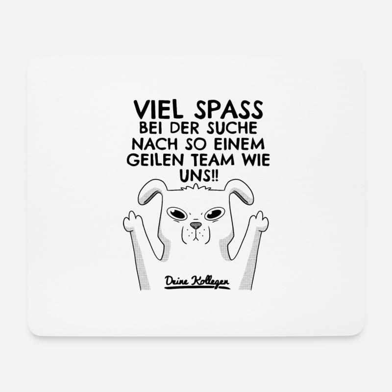 Jobwechsel Kollegen Abschied Arbeitskollege Hund - Mousepad (Querformat) - Weiß
