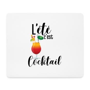 L'été c'est cocktail - Tapis de souris (format paysage) - blanc - Devant
