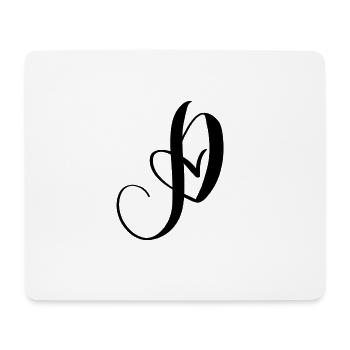Herzbuchstabe P/Herzbuchstabe P - Mousepad (Querformat) - Weiß - Vorne