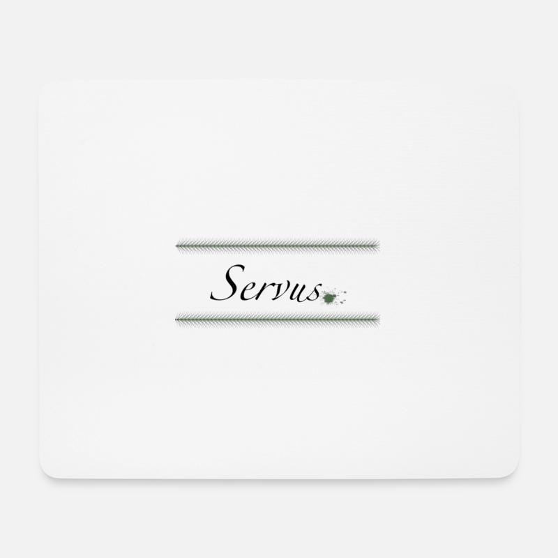 Servus. - Mousepad (Querformat) - Weiß