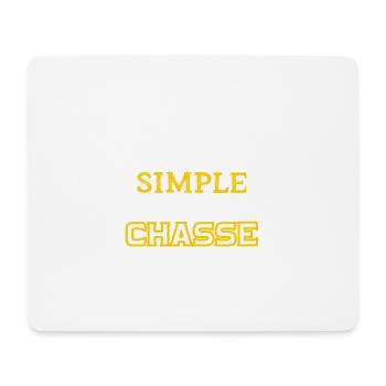 je suis un mec simple j'aime la chasse et l'apéro - Tapis de souris (format paysage) - blanc - Devant