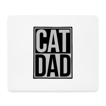 Schild Cat Dad Logo - Mousepad (Querformat) - Weiß - Vorne