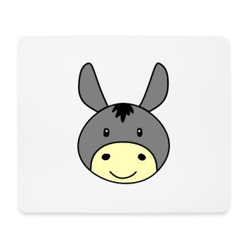 Âne mignon - Tapis de souris (format paysage) - blanc - Devant