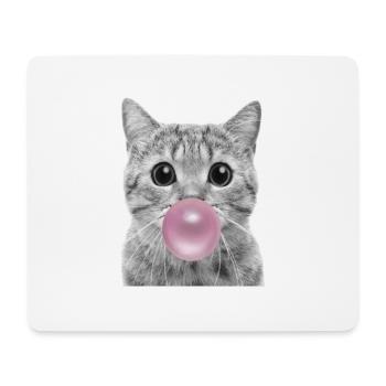 Bubble Katze - Mousepad (Querformat) - Weiß - Vorne