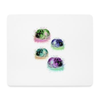 cochon d’Inde, graffiti, peinture, coloré, pop-art - Tapis de souris (format paysage) - blanc - Devant