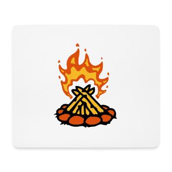Feu primitif feu de camp camping - Tapis de souris (format paysage) - blanc - Devant