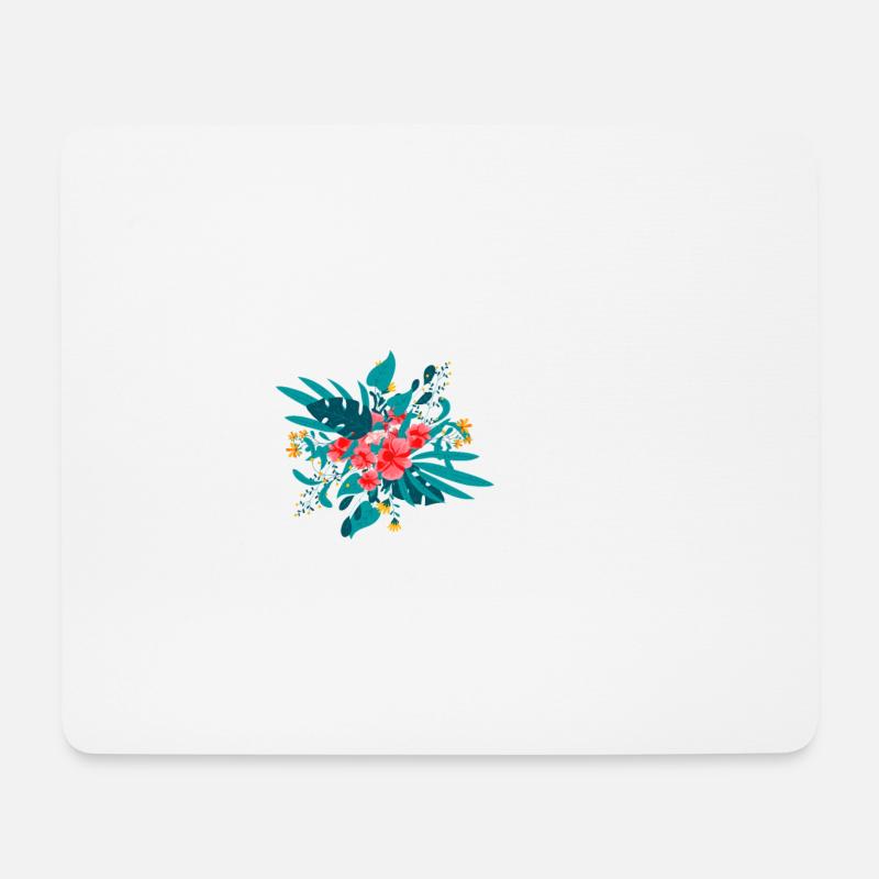 Buchstabe C blumig - Mousepad (Querformat) - Weiß