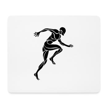 Idée cadeau Tribal Runner - Tapis de souris (format paysage) - blanc - Devant