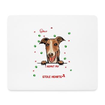 Andalusischer Laufhund Hund Weihnachten Hunderasse - Mousepad (Querformat) - Weiß - Vorne