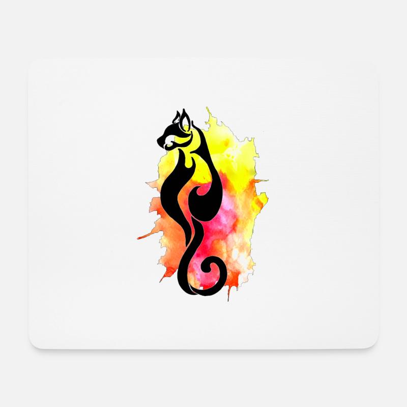 Watercolor Cat - Mouse Pad (horizontal) - white