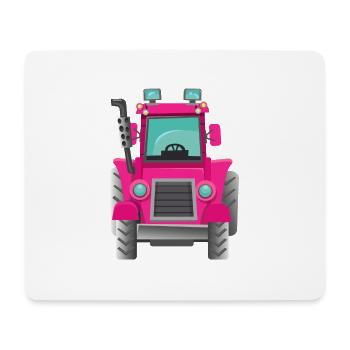 Pink Traktor - Mousepad (Querformat) - Weiß - Vorne