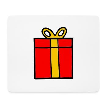 Cadeau - Tapis de souris (format paysage) - blanc - Devant