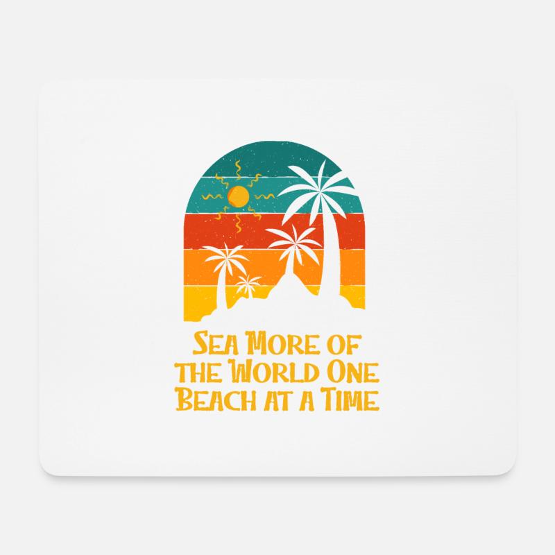 One Beach at a Time Trip Ocean Travel Beach Lover - Mousepad (Querformat) - Weiß