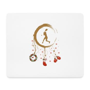 Tennis Frau Weihnachten Weihnachtstraumfänger - Mousepad (Querformat) - Weiß - Vorne