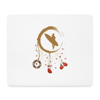 Surfer Frau Weihnachten Weihnachtstraumfänger - Mousepad (Querformat) - Weiß - Vorne