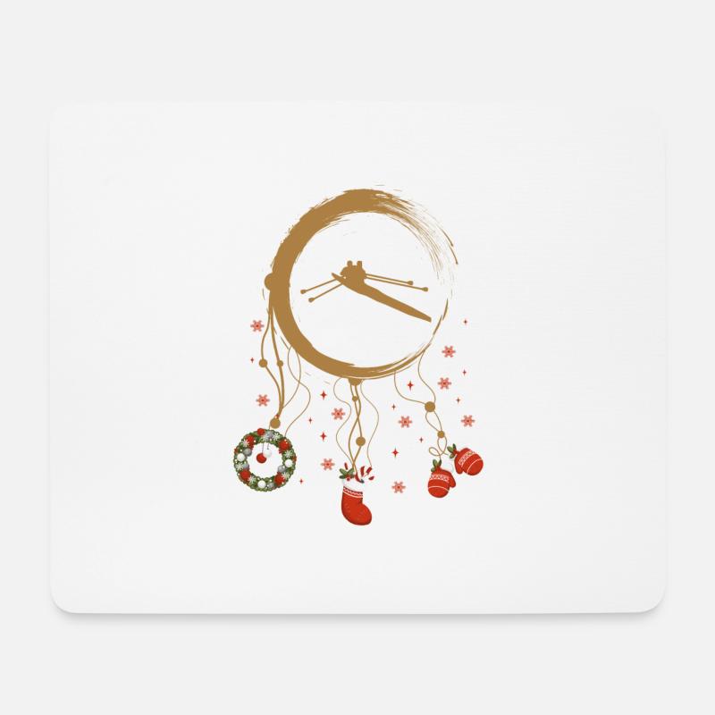 Rudern Weihnachten Weihnachtstraumfänger - Mousepad (Querformat) - Weiß