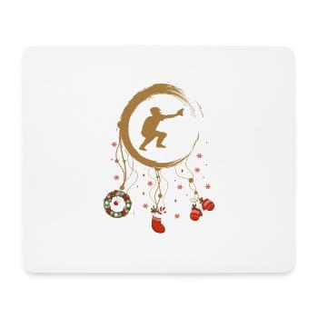 Baseball Weihnachten Weihnachtstraumfänger - Mousepad (Querformat) - Weiß - Vorne
