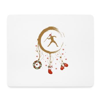 Speerwerfen Weihnachten Weihnachtstraumfänger - Mousepad (Querformat) - Weiß - Vorne