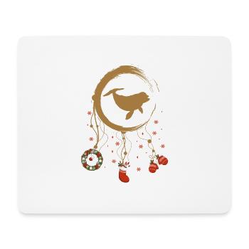 Delfin Weihnachten Weihnachtstraumfänger - Mousepad (Querformat) - Weiß - Vorne