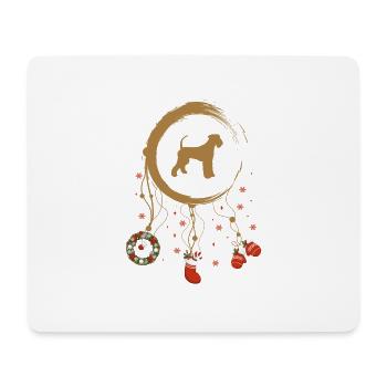 Airedale Terrier Weihnachten Weihnachtstraumfänger - Mousepad (Querformat) - Weiß - Vorne