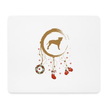 Amerikanischer Pitbull Terrier Weihnachten Weihnac - Mousepad (Querformat) - Weiß - Vorne