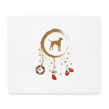 Amerikanischer Foxhound Weihnachten Weihnachtstrau - Mousepad (Querformat) - Weiß - Vorne