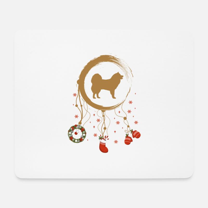 Eurasier Weihnachten Weihnachtstraumfänger - Mousepad (Querformat) - Weiß