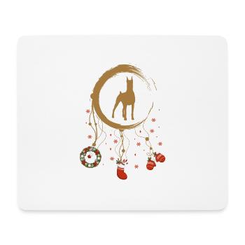 Dobermann Weihnachten Weihnachtstraumfänger - Mousepad (Querformat) - Weiß - Vorne