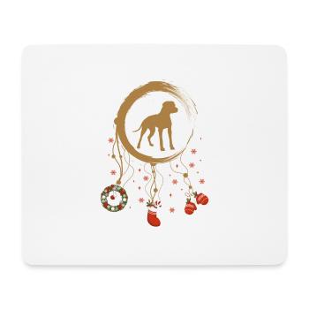 Argentinischer Hund Weihnachten Weihnachtstraumfän - Mousepad (Querformat) - Weiß - Vorne