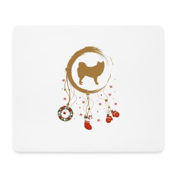 Finnischer Lapphund Weihnachten Weihnachtstraumfän - Mousepad (Querformat) - Weiß - Vorne