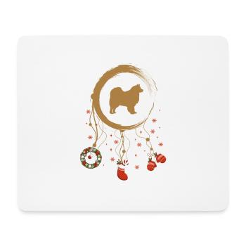 Finnischer Lapphund Weihnachten Weihnachtstraumfän - Mousepad (Querformat) - Weiß - Vorne