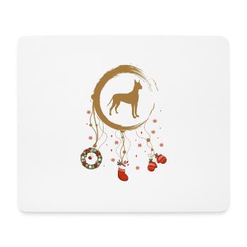 Deutsche Dogge Weihnachten Weihnachtstraumfänger - Mousepad (Querformat) - Weiß - Vorne