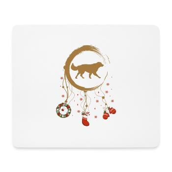 Golden Retriever Weihnachten Weihnachtstraumfänger - Mousepad (Querformat) - Weiß - Vorne