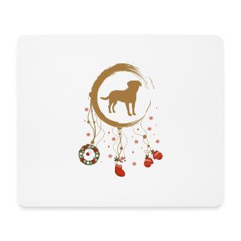 Großer Schweizer Sennenhund Weihnachten Weihnachts - Mousepad (Querformat) - Weiß - Vorne