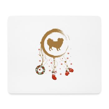 Japanese Spaniel Weihnachten Weihnachtstraumfänger - Mousepad (Querformat) - Weiß - Vorne