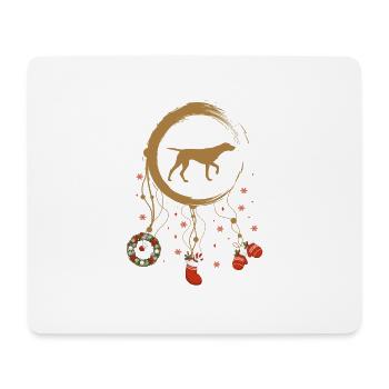 Pointer Weihnachten Weihnachtstraumfänger - Mousepad (Querformat) - Weiß - Vorne