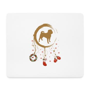 Shar Pei Weihnachten Weihnachtstraumfänger - Mousepad (Querformat) - Weiß - Vorne