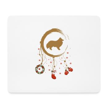 Shetland Sheepdog Weihnachten Weihnachtstraumfänge - Mousepad (Querformat) - Weiß - Vorne