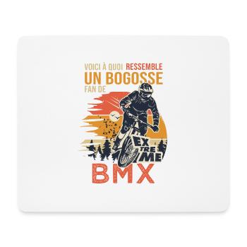 vélo bogosse fan de BMX drôle velo course bmx vélo - Tapis de souris (format paysage) - blanc - Devant
