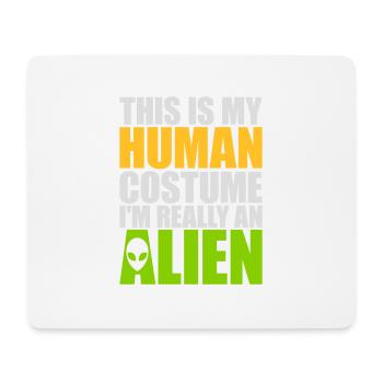 Citation extraterrestre de costume humain - Tapis de souris (format paysage) - blanc - Devant