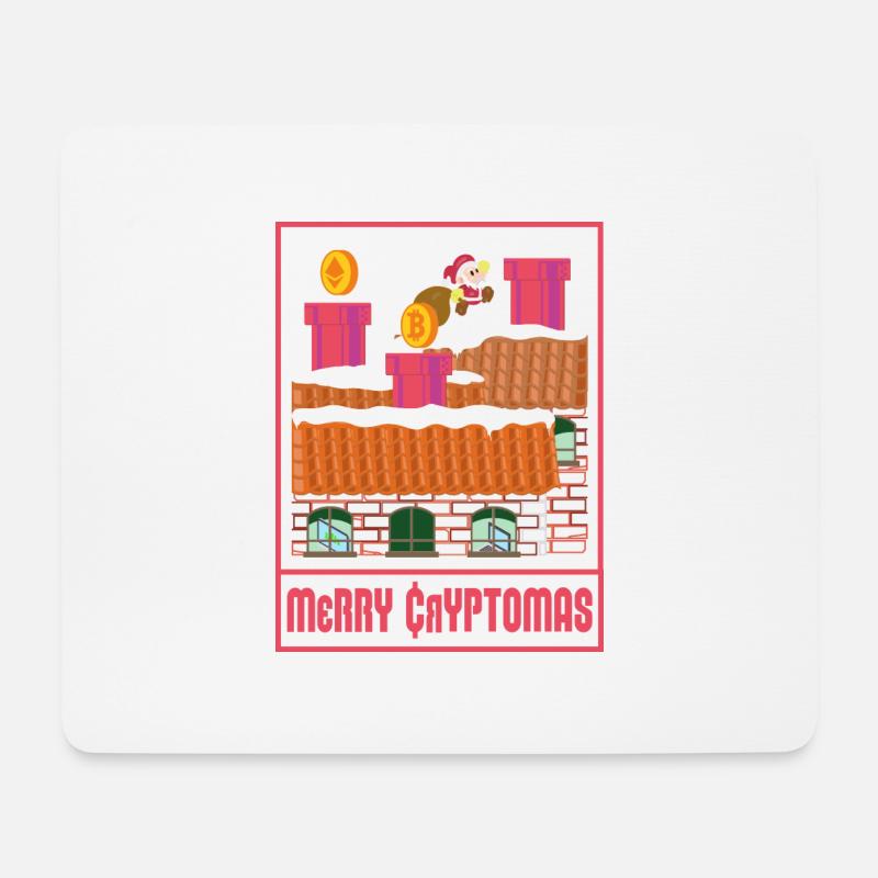 Merry Cryptomas - Christmas Is Approaching Santa - Mouse Pad (horizontal) - white