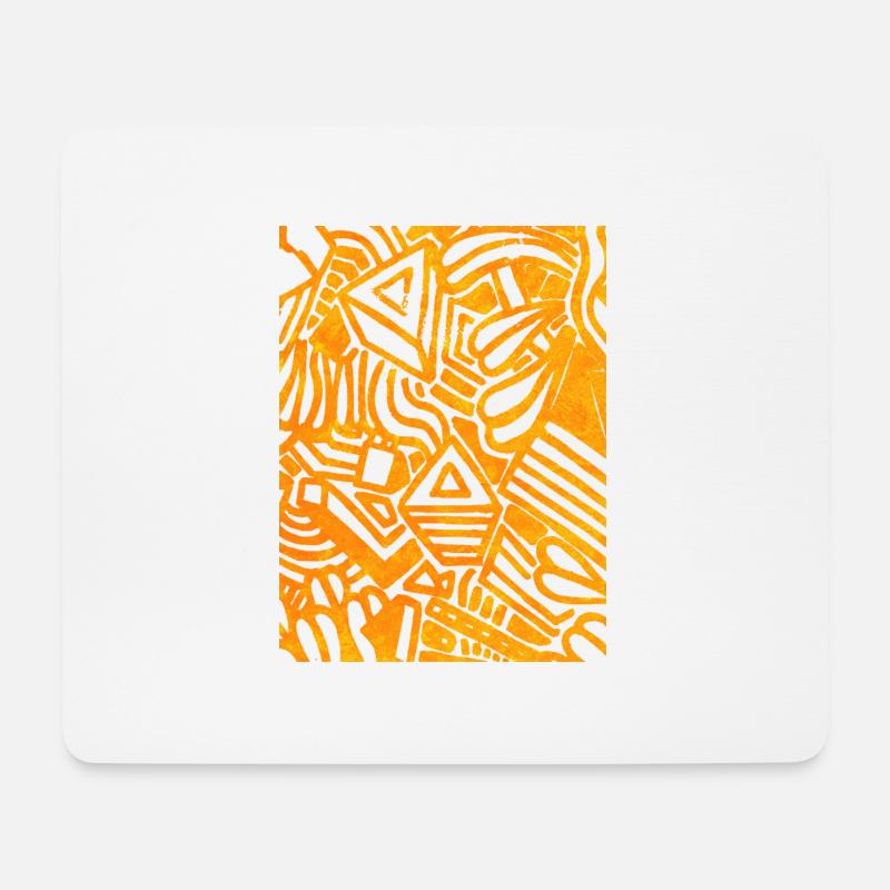 Geometrischer Druck - Mousepad (Querformat) - Weiß