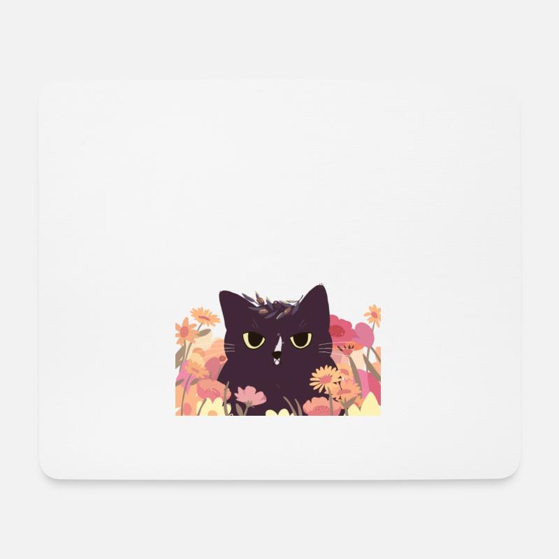 Katze - Mousepad (Querformat) - Weiß