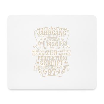 Geburtstagsgeschenk Geboren 1926 97 Jahre - Mousepad (Querformat) - Weiß - Vorne