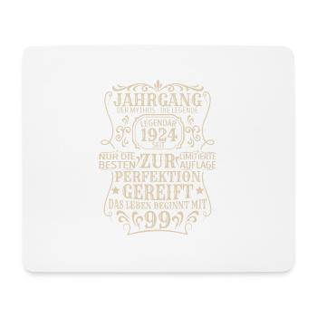 Geburtstagsgeschenk Geboren 1924 99 Jahre - Mousepad (Querformat) - Weiß - Vorne