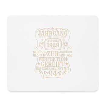 Geburtstagsgeschenk Geboren 1929 94 Jahre - Mousepad (Querformat) - Weiß - Vorne