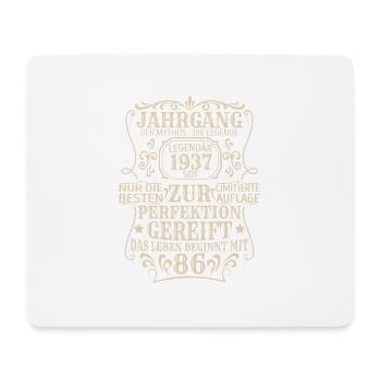 Geburtstagsgeschenk Geboren 1937 86 Jahre - Mousepad (Querformat) - Weiß - Vorne
