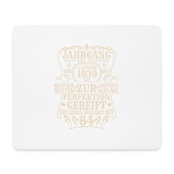 Geburtstagsgeschenk Geboren 1939 84 Jahre - Mousepad (Querformat) - Weiß - Vorne