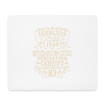 Geburtstagsgeschenk Geboren 1940 83 Jahre - Mousepad (Querformat) - Weiß - Vorne