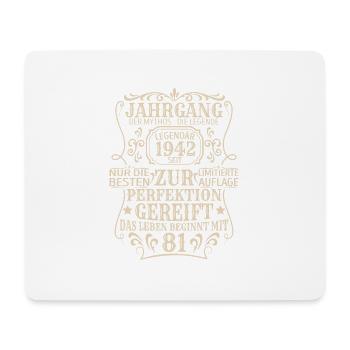 Geburtstagsgeschenk Geboren 1942 81 Jahre - Mousepad (Querformat) - Weiß - Vorne